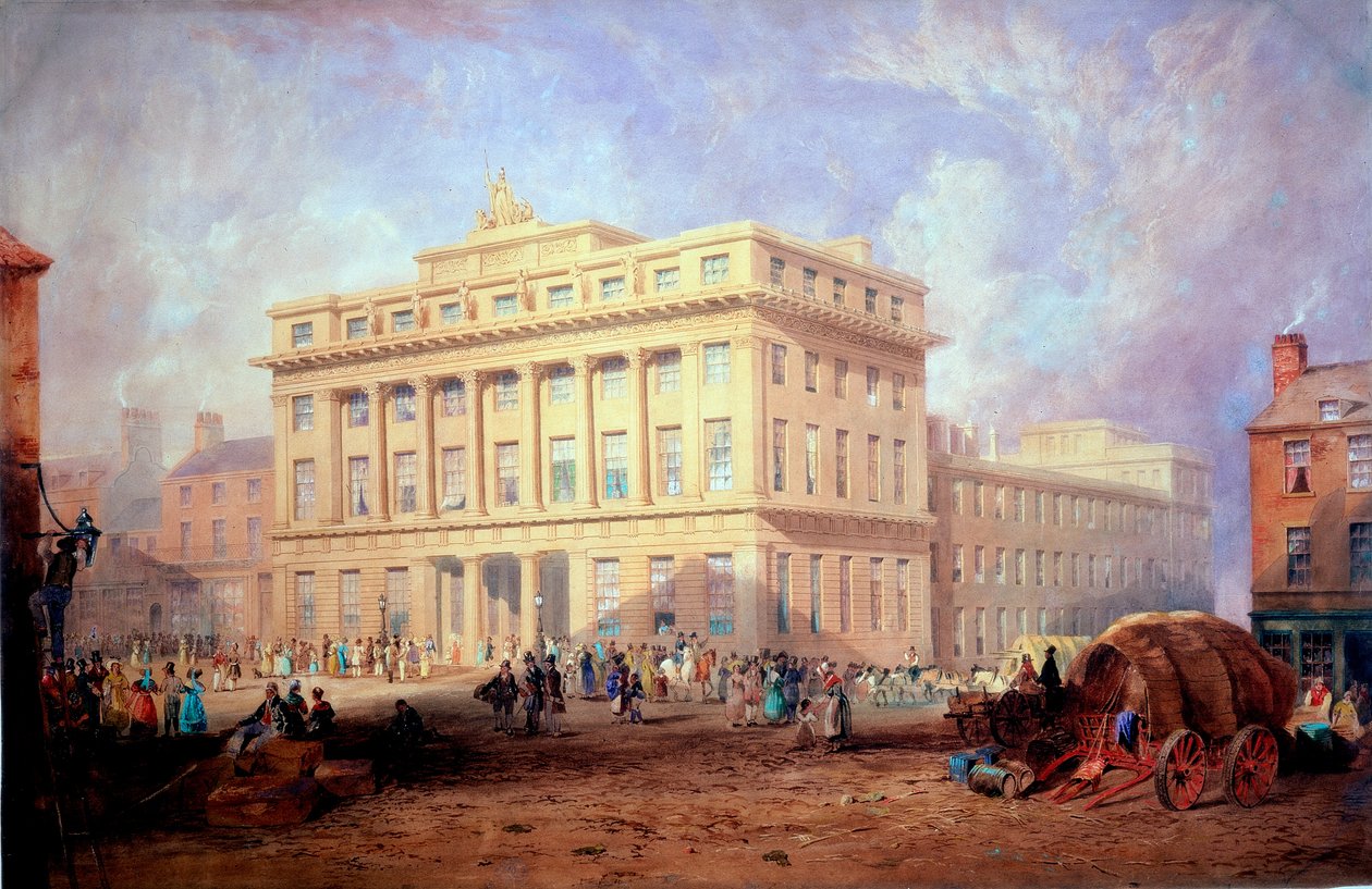 The Royal Arcade, Newcastle upon Tyne (testszín, tinta és akvarell, papír (papíron)) alkotó: John Dobson