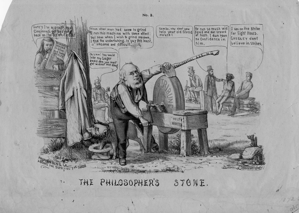 A filozófusok köve, az American News Co. kiadása, New York, 1872 körül alkotó: John Donaghy