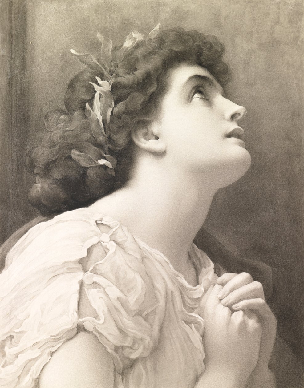 Faith, Leighton nyomán, 1900 (akvarell) alkotó: John Douglas Miller
