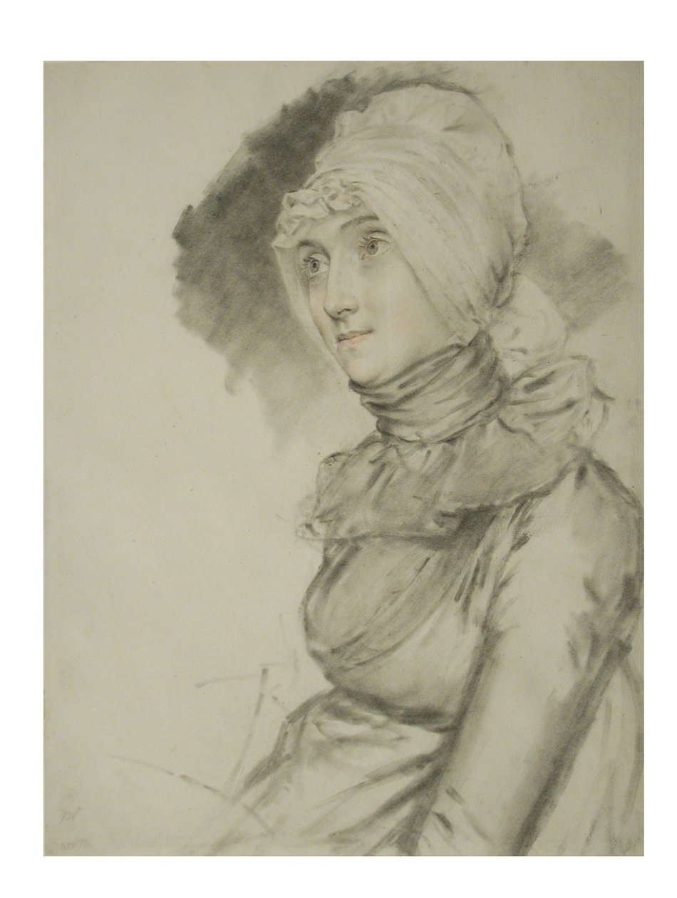 Mrs. Croad, az elszánt özvegy, 1806 (fekete kréta és WC papíron) alkotó: John Downman