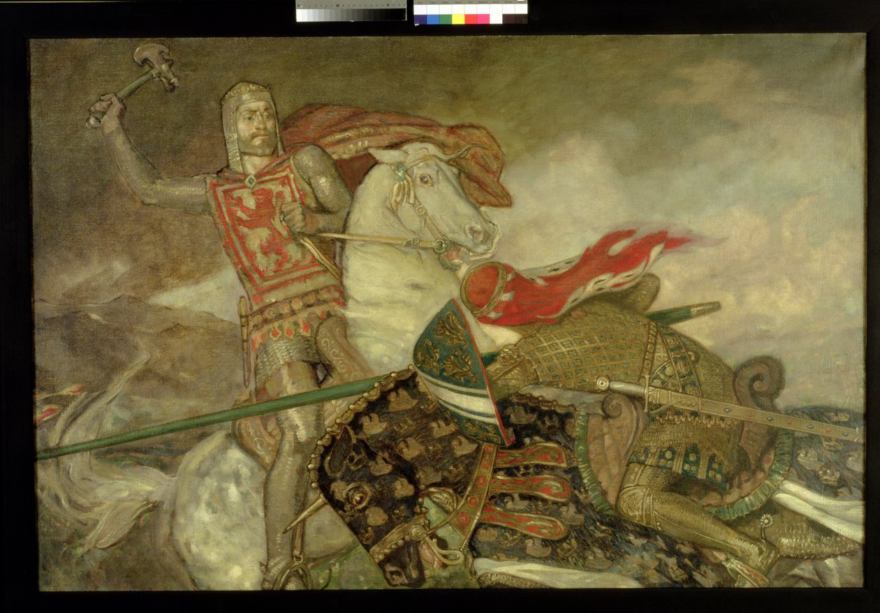 Bruce és de Bohun, 1913-14 körül alkotó: John Duncan
