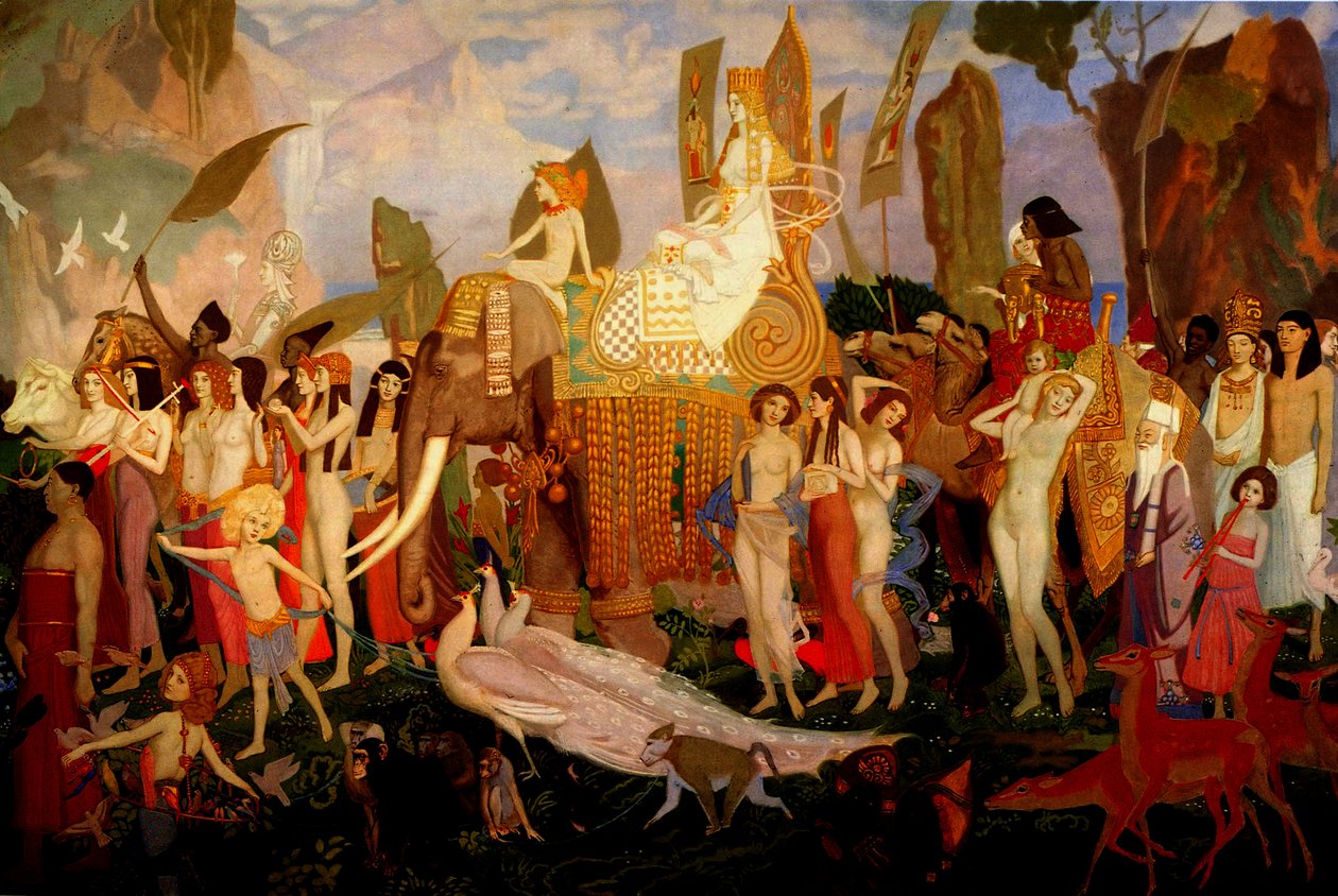Sába királynője, 1923 (tempera a panelen) alkotó: John Duncan