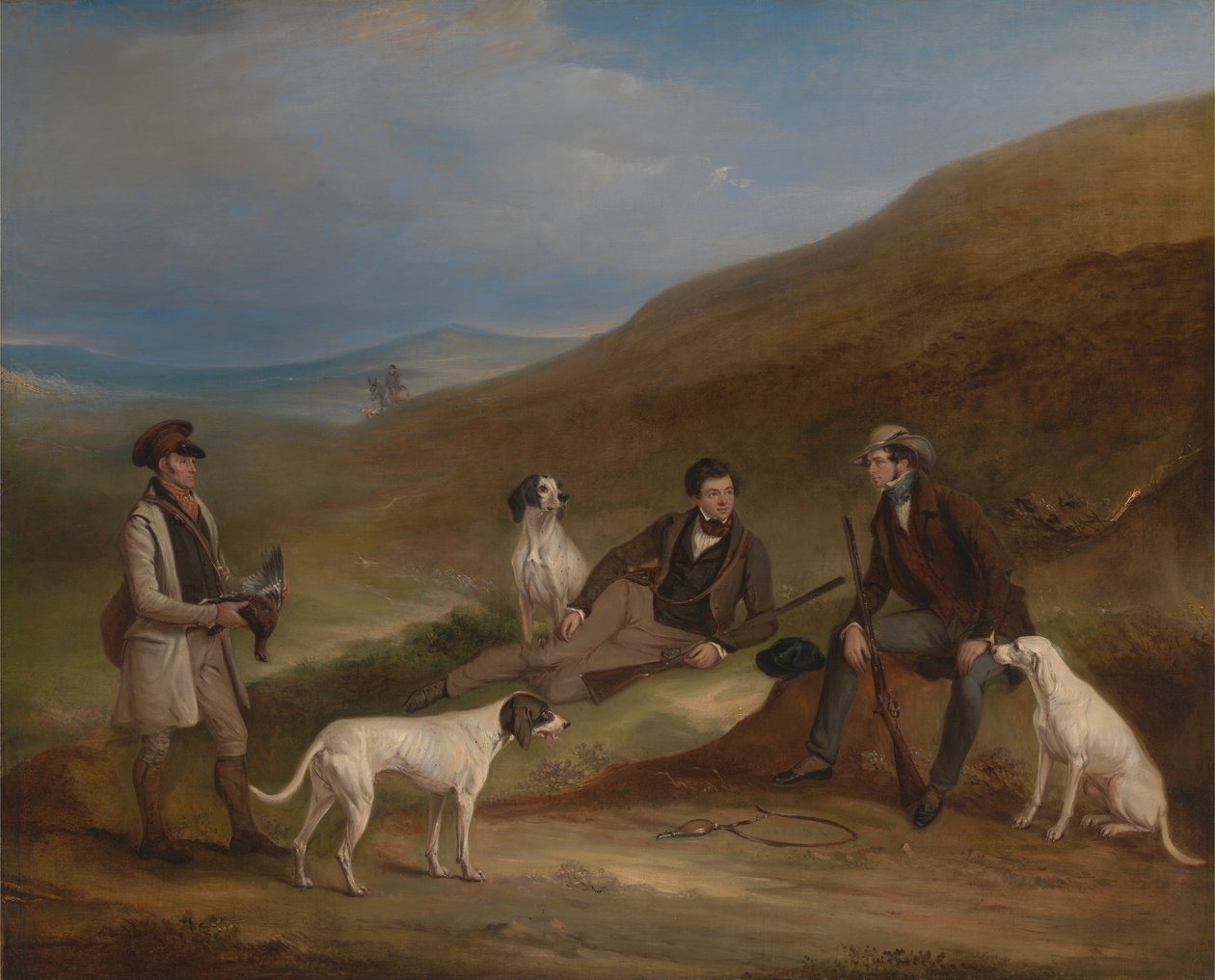 Edward Horner Reynard és testvére, George Grouse-Shooting at Middlesmoor, Yorkshire, a ... alkotó: John E. Ferneley