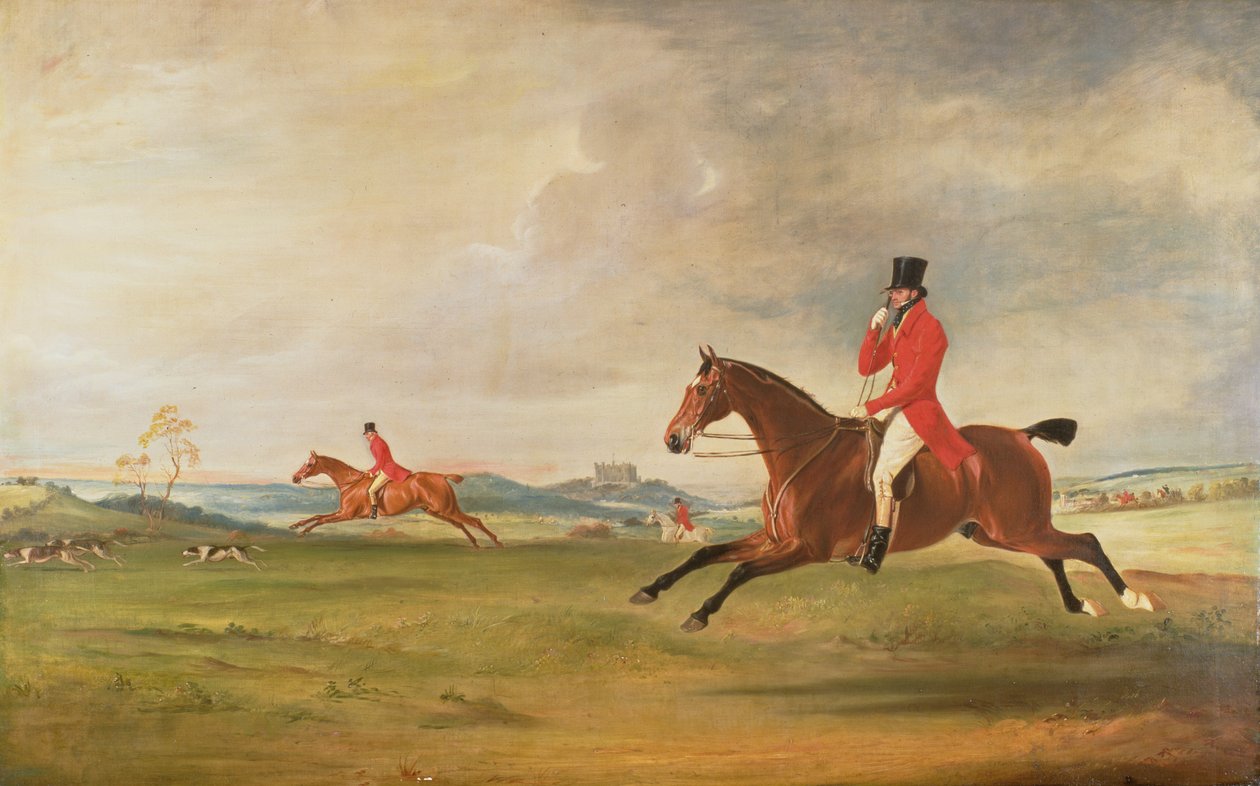 John, Rutland 5. hercege, Lord Charles Manners tábornok és Lord Robert Manners tábornok Vadászat alkotó: John E. Ferneley