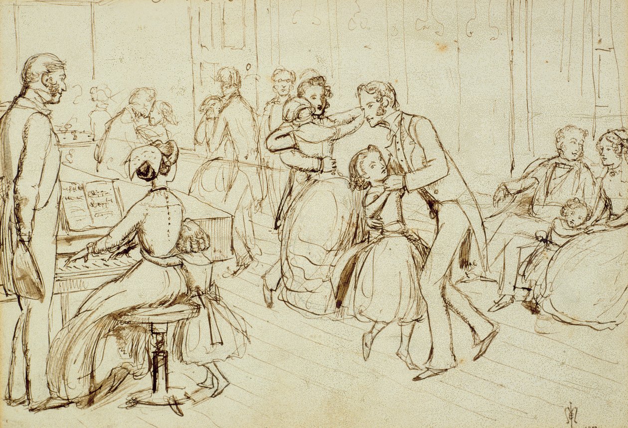 Egy buli Bowerswellben, 1853 alkotó: John Everett Millais
