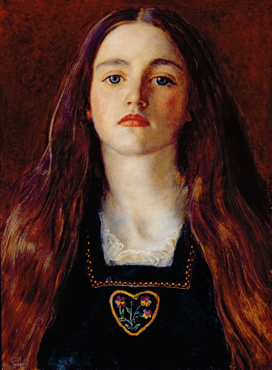 Egy lány portréja, 1857 (olaj, papír, tábla fölé) alkotó: John Everett Millais
