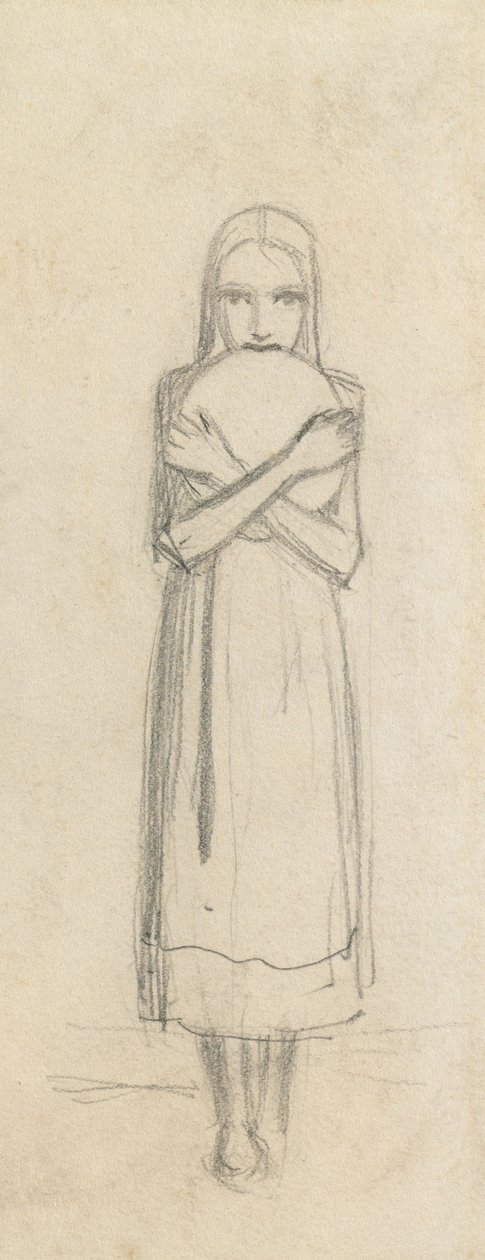 Egy fiatal lány vázlata, 1863 alkotó: John Everett Millais