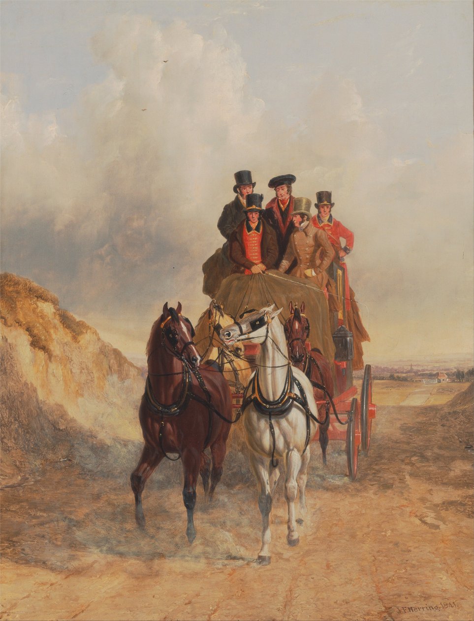 A Royal Mail Coach az úton alkotó: John F. Herring