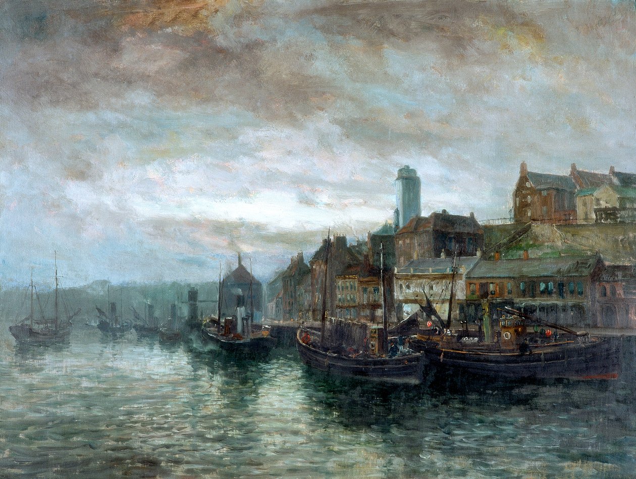 Rakpart, North Shields, 1890-1910 körül alkotó: John Falconar Slater