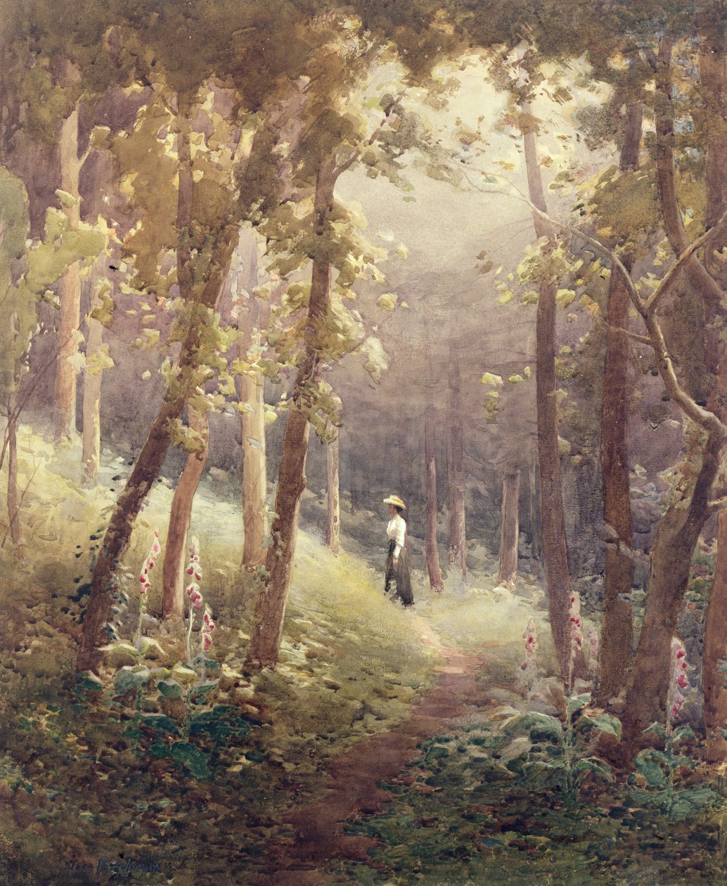 Egy erdei tisztás alkotó: John Farquharson