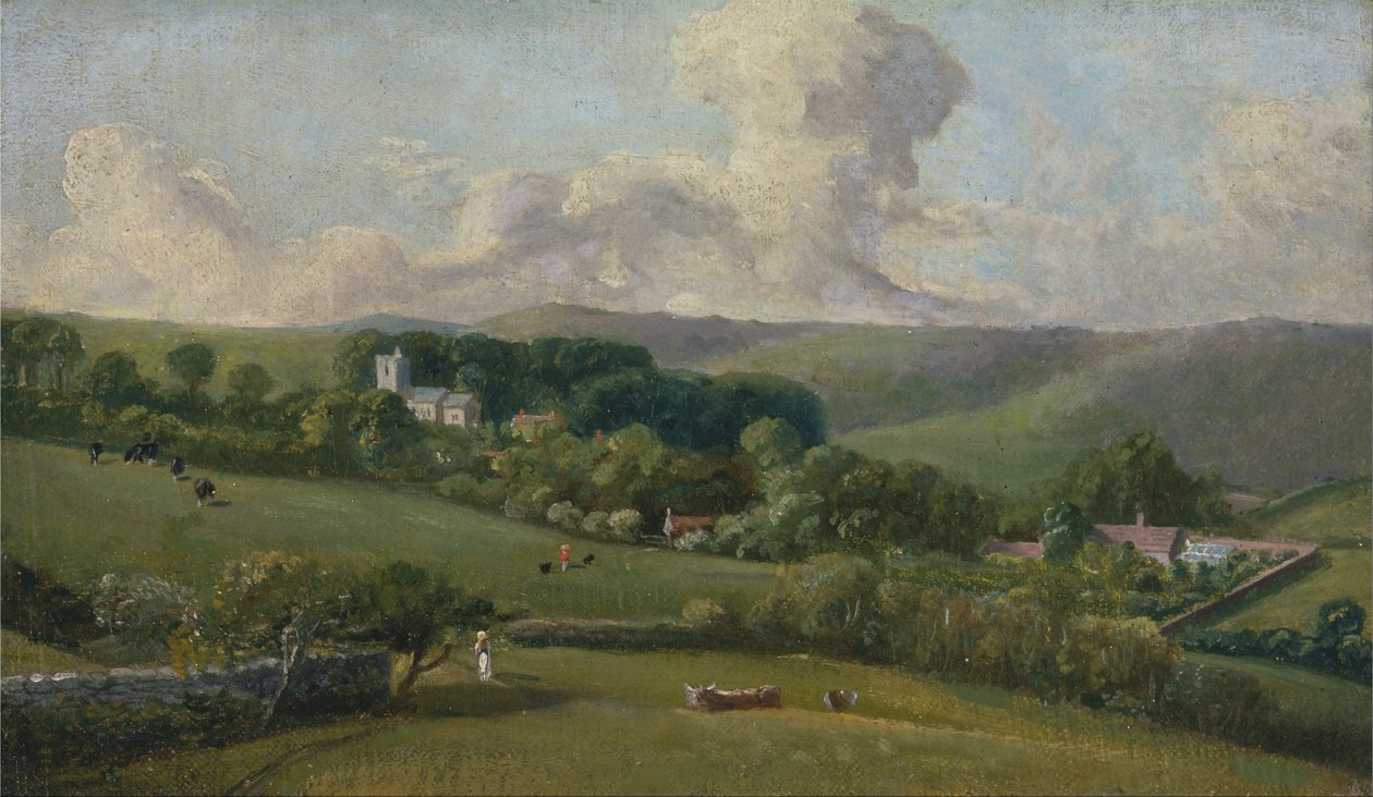 Osmington- Kilátás a faluba alkotó: John Fisher
