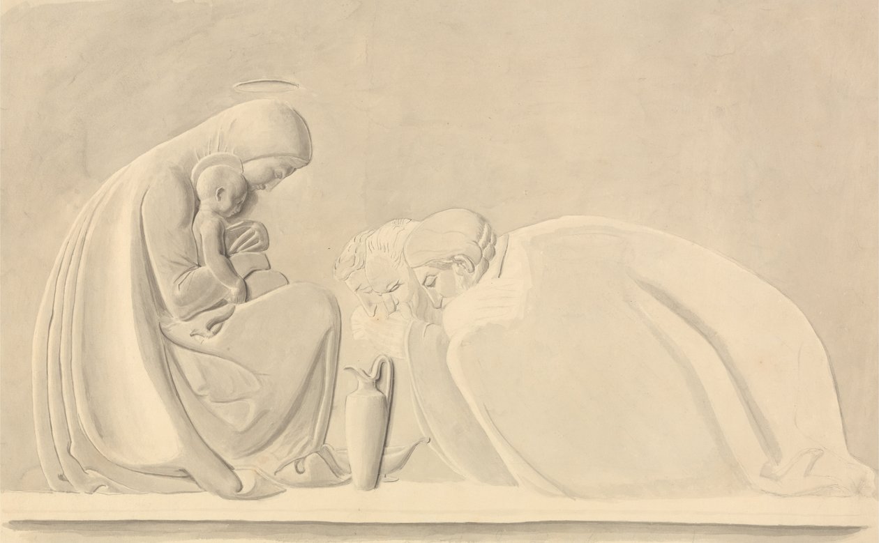 A mágusok imádása, a Bas Relief terve alkotó: John Flaxman