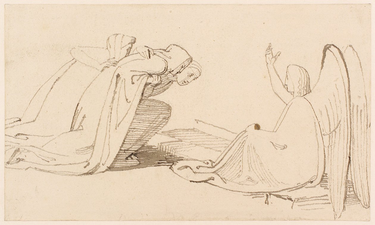 Három Mária a sírnál (ceruza, toll, tinta és mosás) (lásd még: 273963) alkotó: John Flaxman