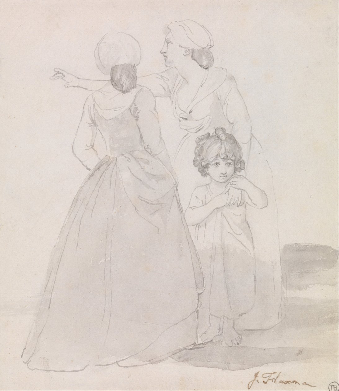 Két nő és egy gyermek alkotó: John Flaxman