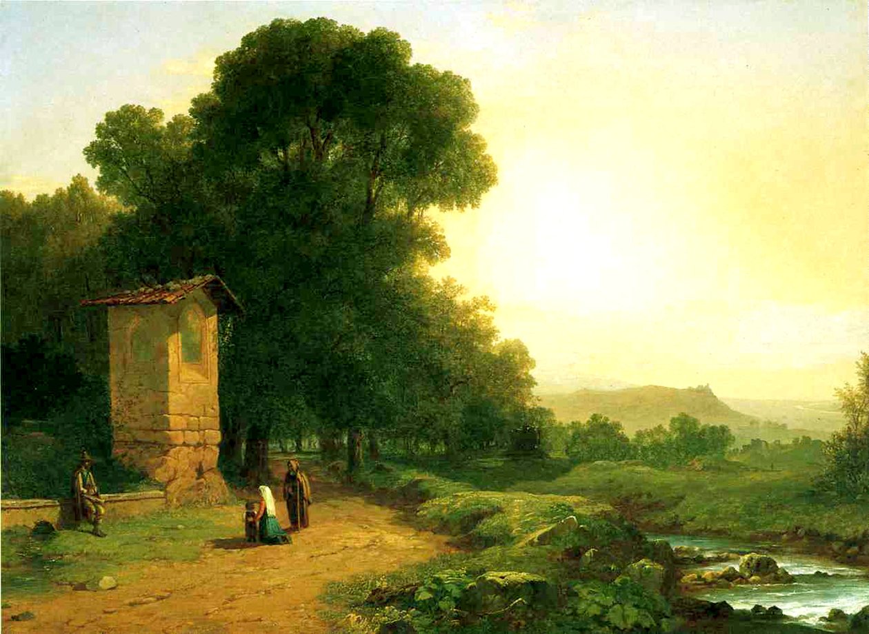 Egy olaszországi szentély, 1847 alkotó: John Frederick Kensett