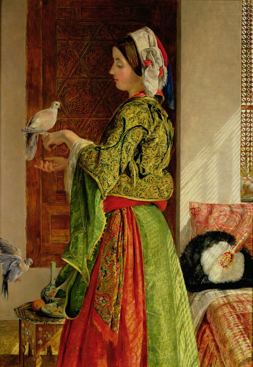 Ketrecbe zárt galambok (lásd még 62504) alkotó: John Frederick Lewis