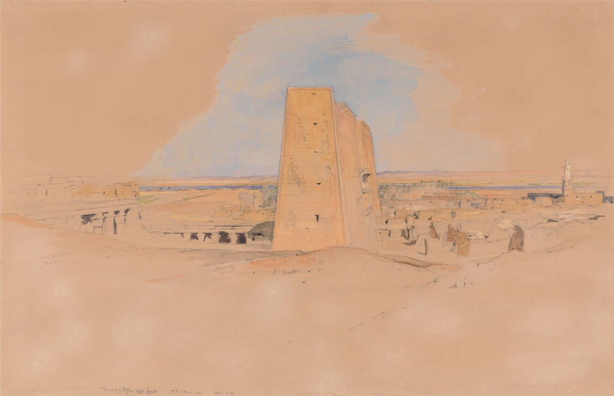 Edfou temploma, Felső -Egyiptom alkotó: John Frederick Lewis