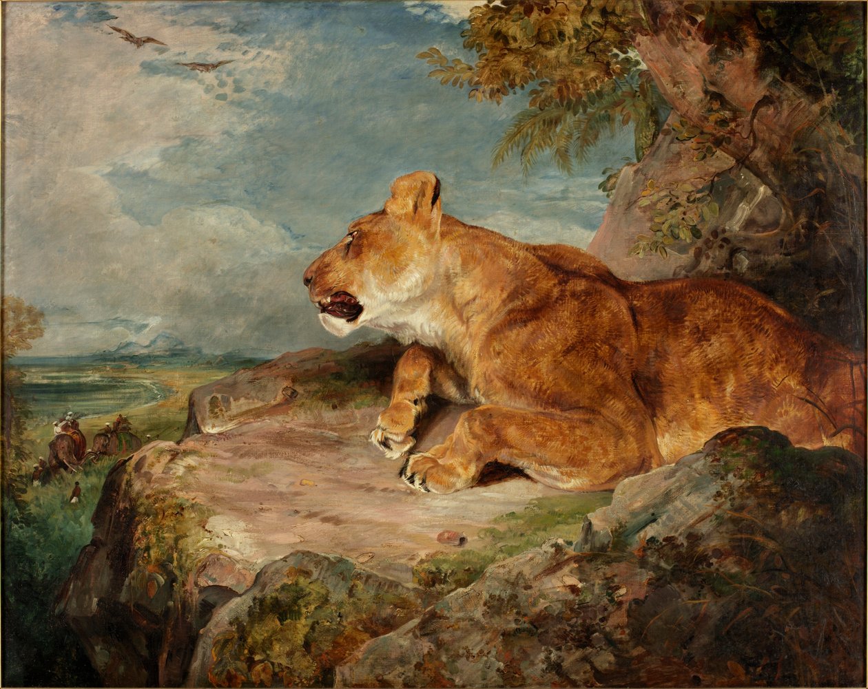 Az oroszlán, 1824-27 körül alkotó: John Frederick Lewis