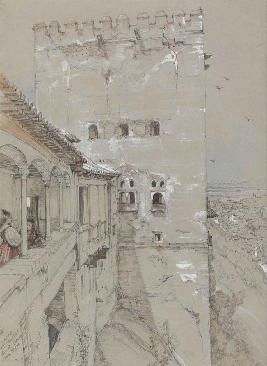 A Comares -torony, Alhambra, 1835 alkotó: John Frederick Lewis