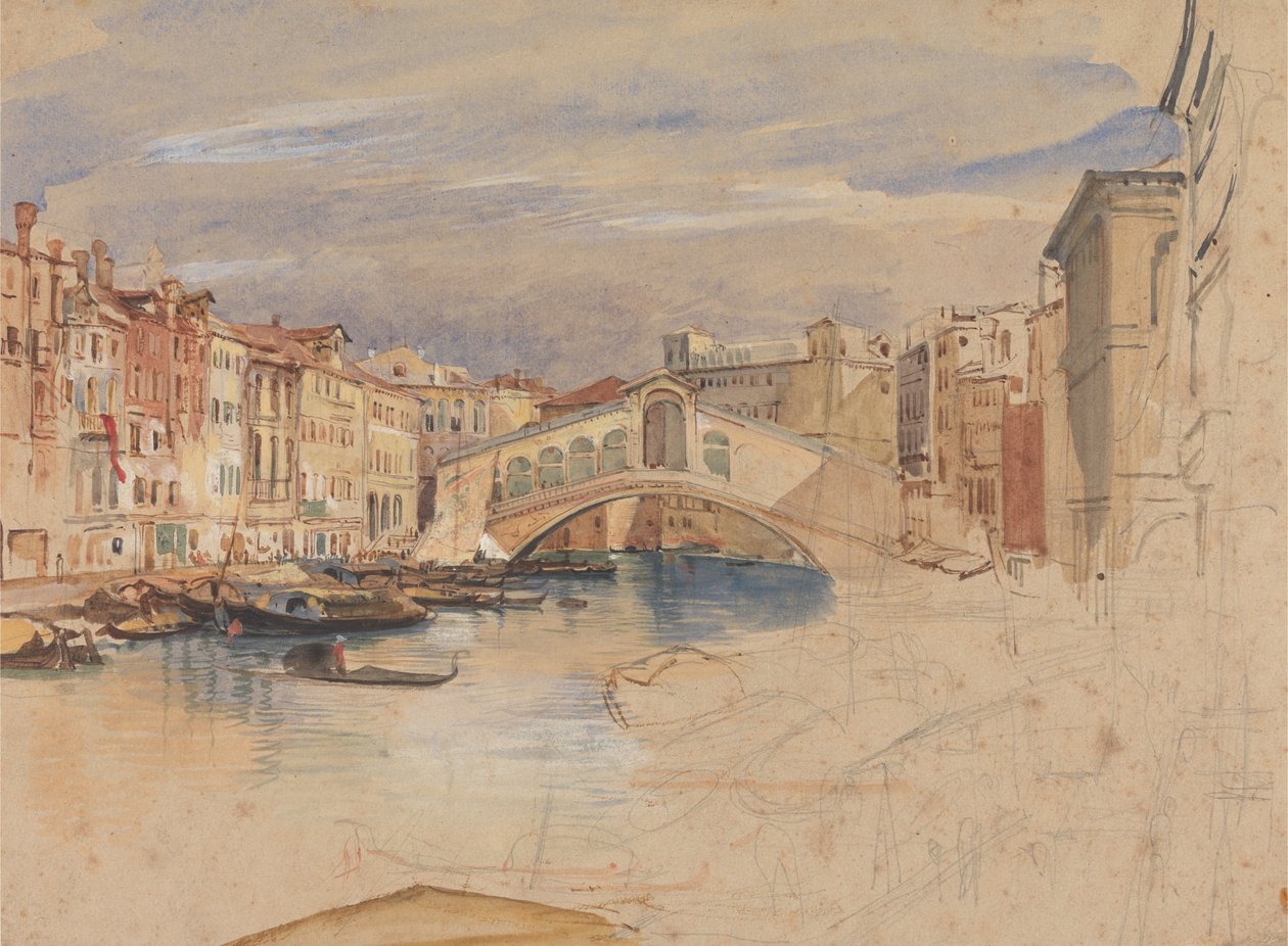 Velence- A Grand Canal és a Rialto alkotó: John Frederick Lewis