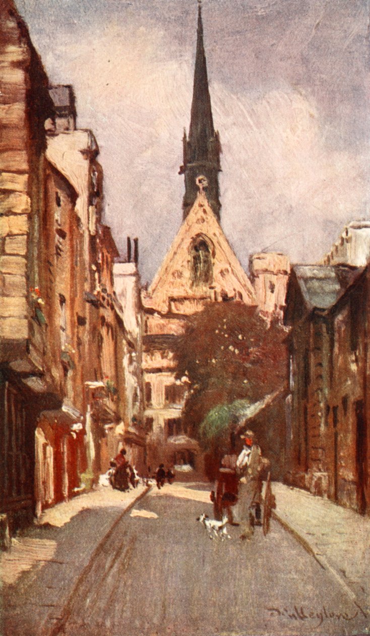 Az Exeter College kápolnája, a Ship Street felől, 1903 alkotó: John Fulleylove