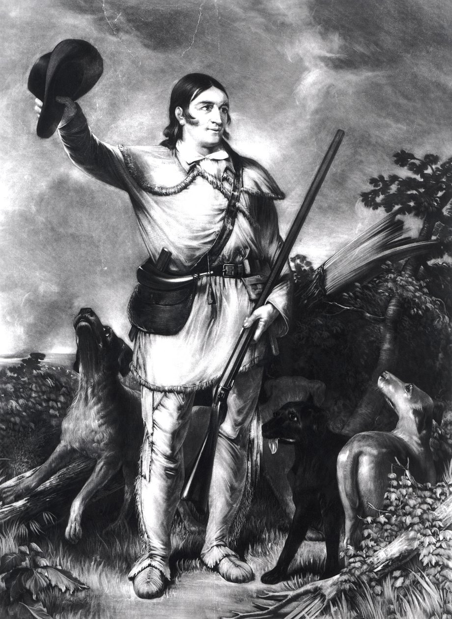 Davy Crockett ezredes, vésette: Charles Gilbert Stuart (kb. 1787-1813) 1839 körül alkotó: John Gadsby Chapman