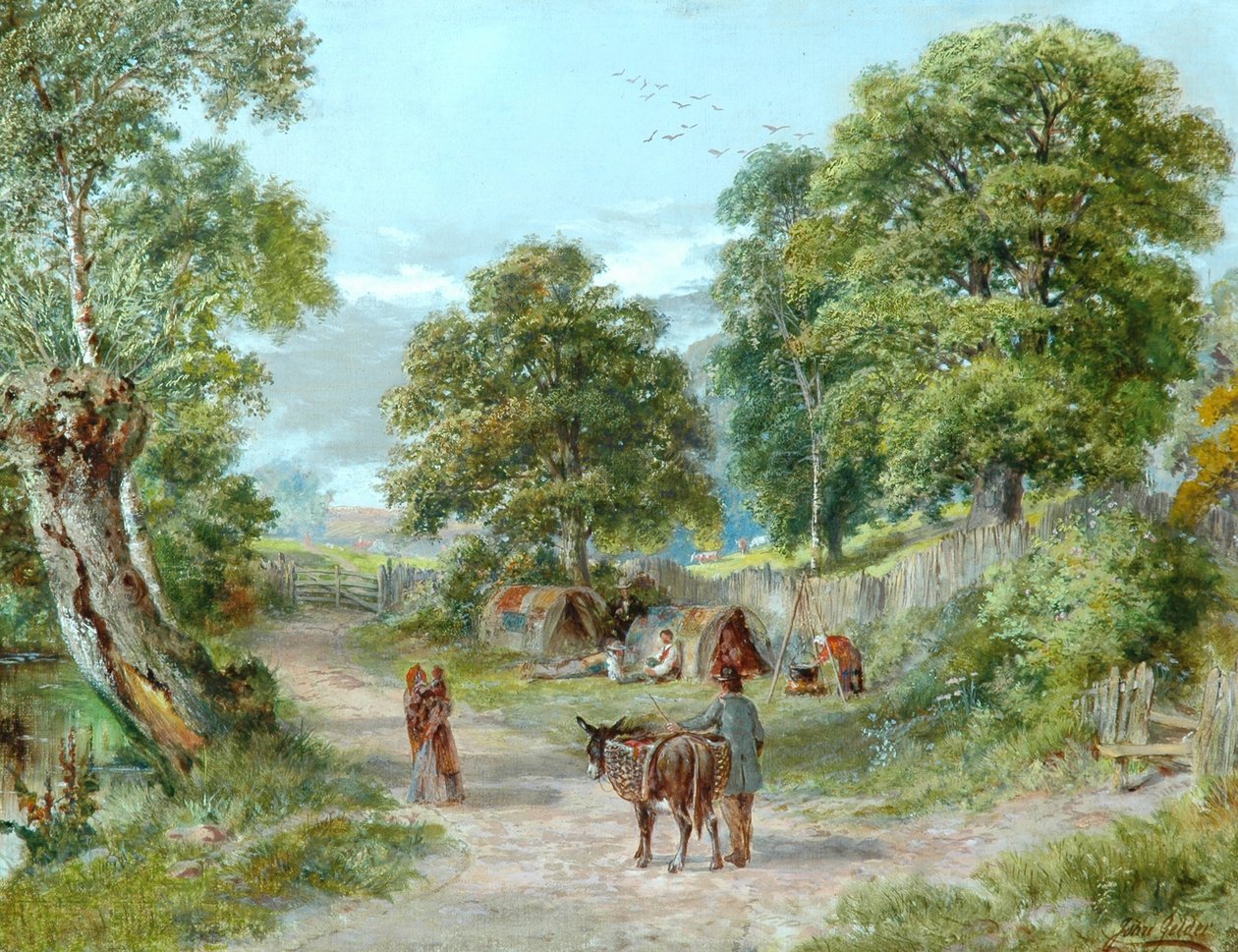 A cigányok tábora alkotó: John Gelder