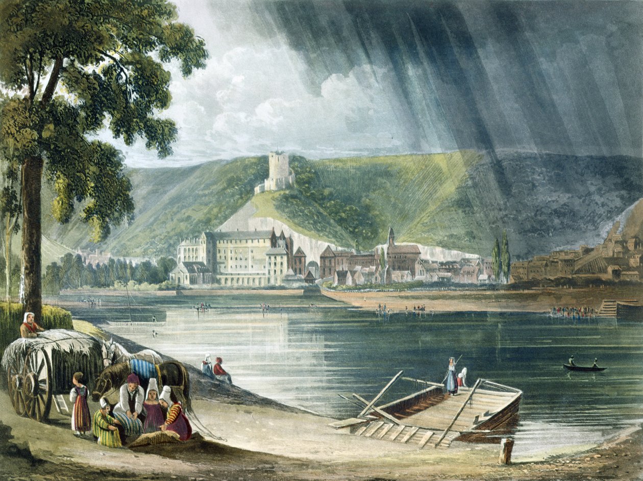 La Roche, a „Nézetek a Szajnán” című művéből, Thomas Sutherland (sz. 1785) metszetében, R. Ackermann kiadásában 1821 alkotó: John Gendall