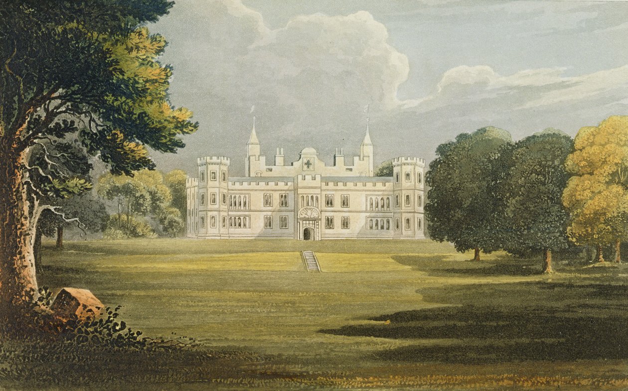 Mount Edgecumbe, Ackermann "Repository of Arts" című, 1826-ban megjelent művéből. alkotó: John Gendall