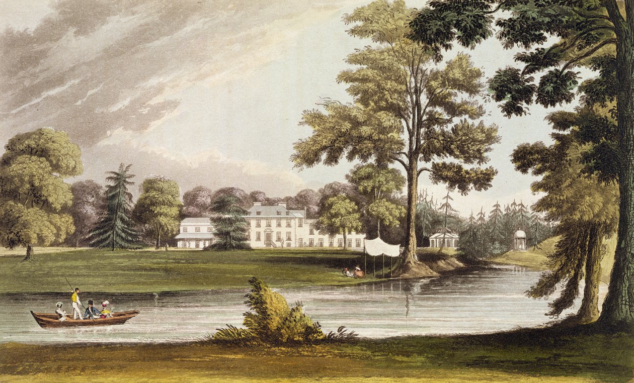 Stoke Place, Ackermann „Művészettárából”, 1826 körül megjelent alkotó: John Gendall