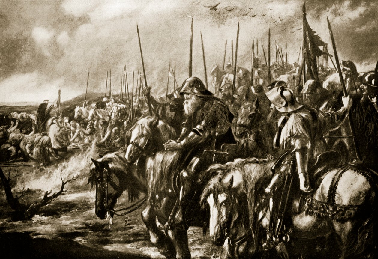 Az agincourti csata reggele, 1415 alkotó: John Gilbert