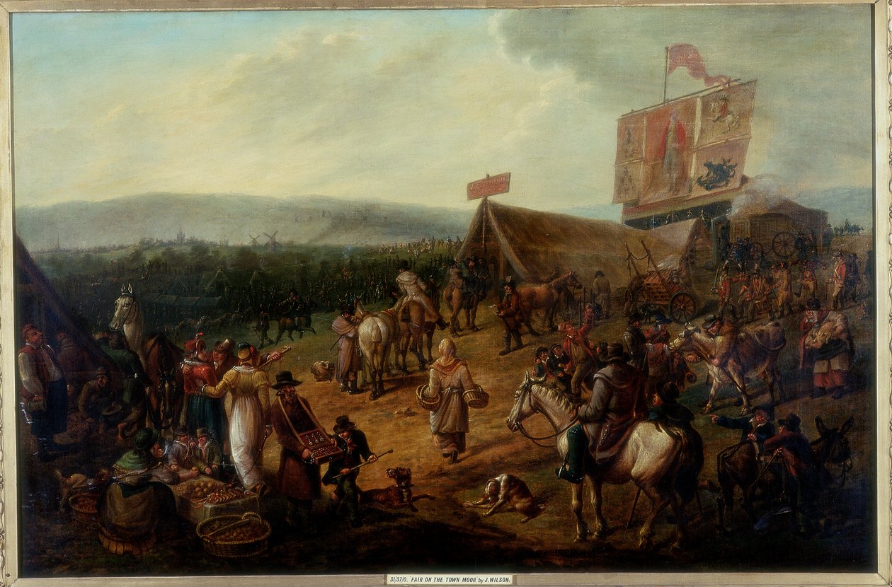 Fair on the Town Moor, Newcastle, 1810 körül alkotó: John Glen Wilson