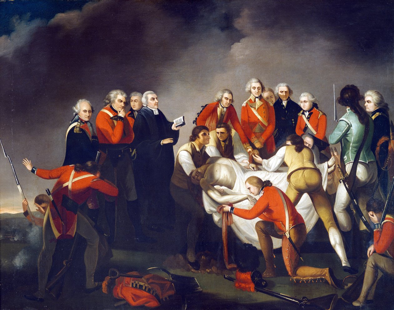 Simon Fraser tábornok (1729-77) temetése az 1777-es saratogai csata után, 1800 körül alkotó: John Graham