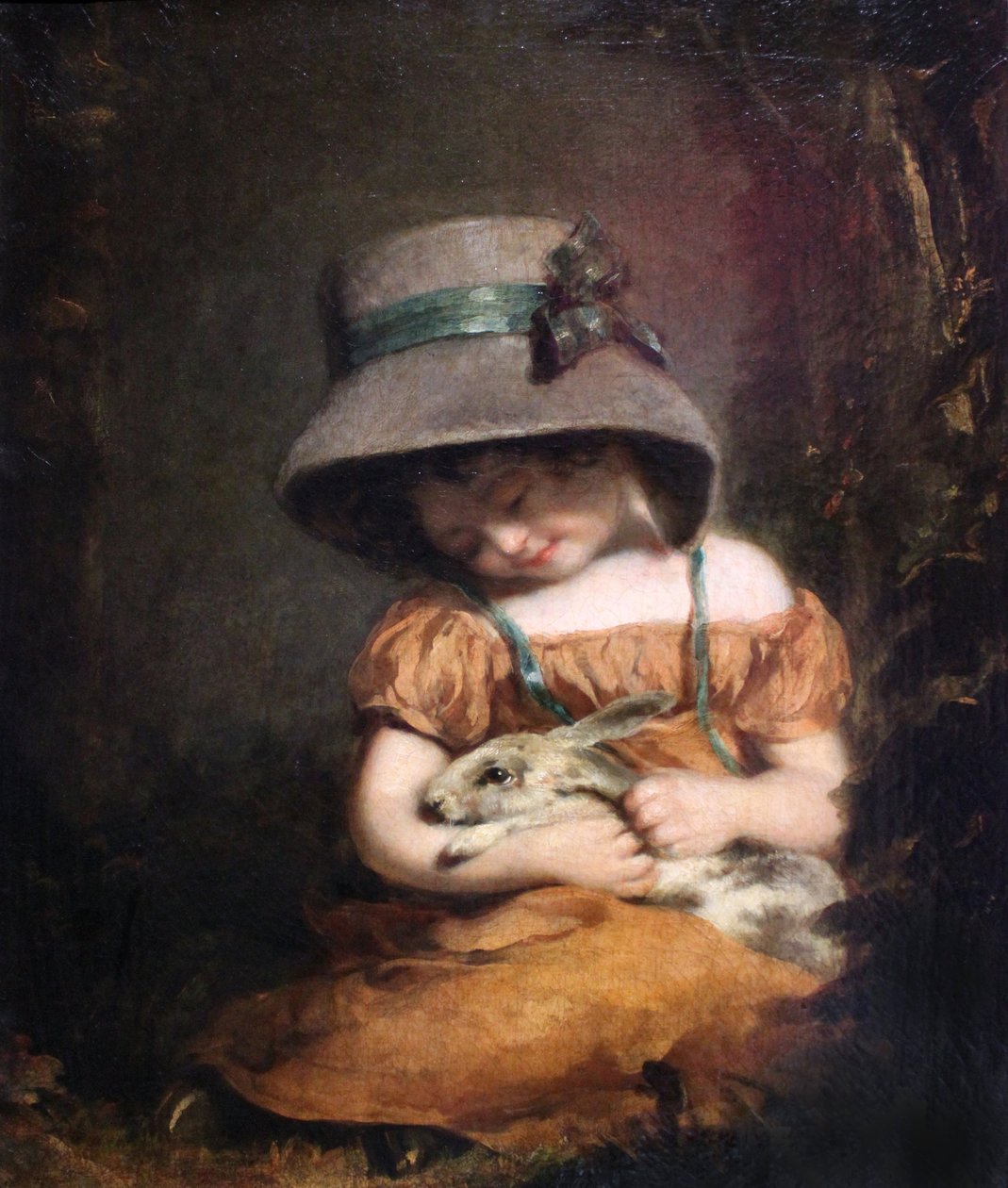 Lány nyúllal alkotó: John Hoppner