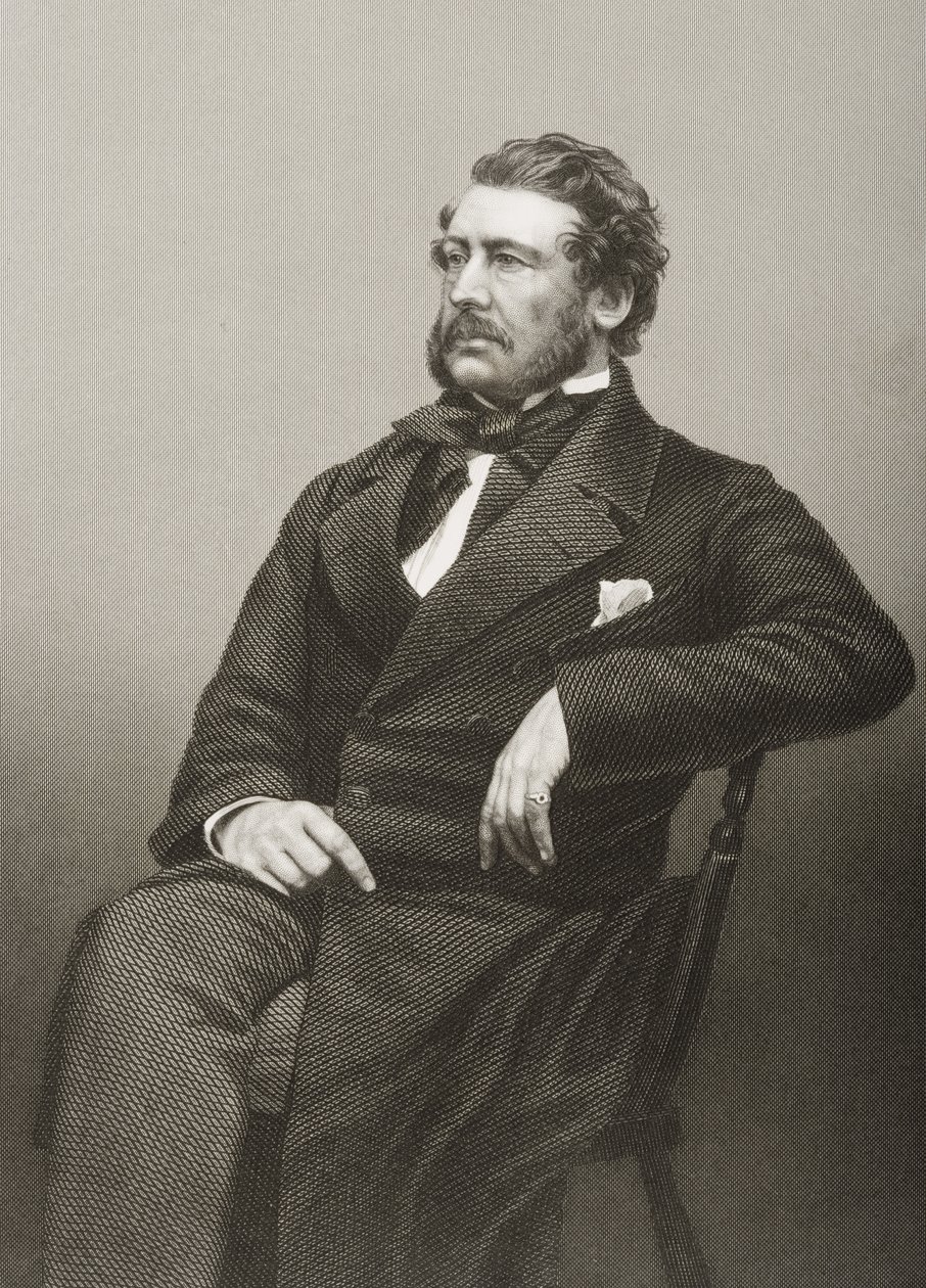 William Harrison kapitány (1812-60), metszett D.J. Pound egy fényképről, a „The Drawing-Room of Eminent Personages, Volume 2”, Londonban, 1860. alkotó: John Jabez Edwin Paisley Mayall