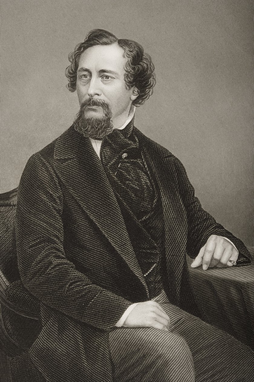Charles John Huffam Dickens (1812-70) metszett D.J. Pound egy fényképről, a „The Drawing-Room of Eminent Personages, Volume 2”, 1860-ban Londonban megjelent (a részletekért lásd: 266631) alkotó: John Jabez Edwin Paisley Mayall