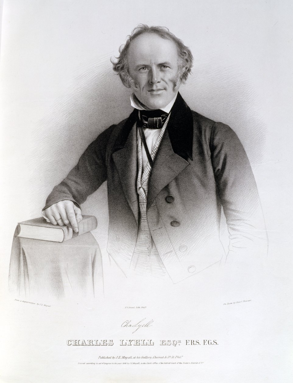 Charles Lyell (1797-1875) Albert Newsam metszete alkotó: John Jabez Edwin Paisley Mayall