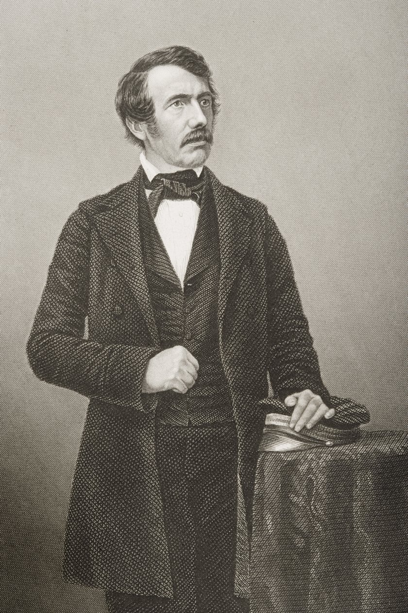 David Livingstone (1813-73) D.J. Pound metszete egy fénykép alapján, a Londonban 1860-ban kiadott "The Drawing-Room of Eminent Personages, Volume 2" című kötetből (részleteket lásd 266634). alkotó: John Jabez Edwin Paisley Mayall