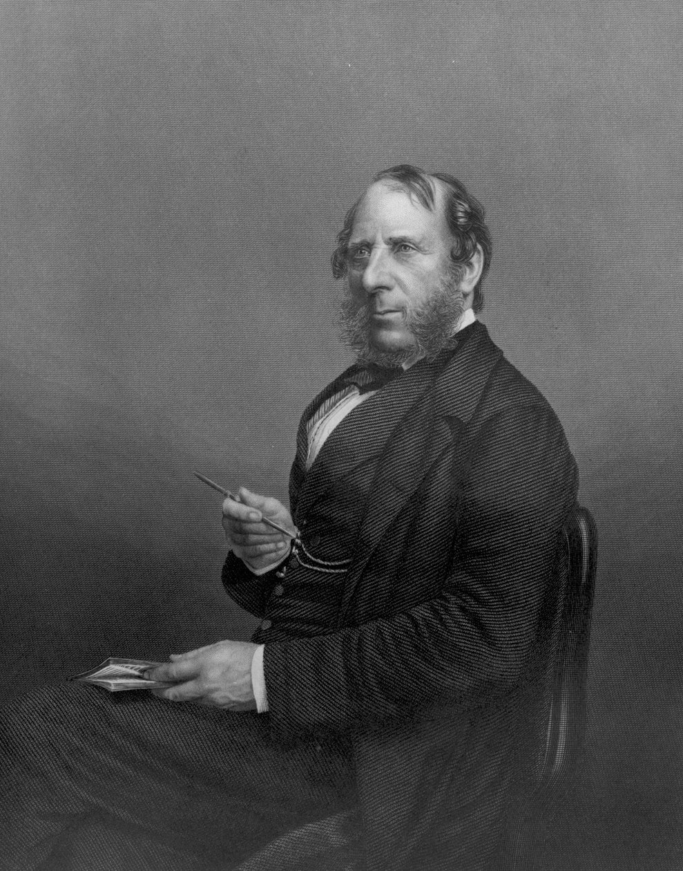George Cruikshank Esq, a "The Drawing Room Portré Gallery of Eminent Personages"-ből, D. J Pound metszete, 1861 alkotó: John Jabez Edwin Paisley Mayall