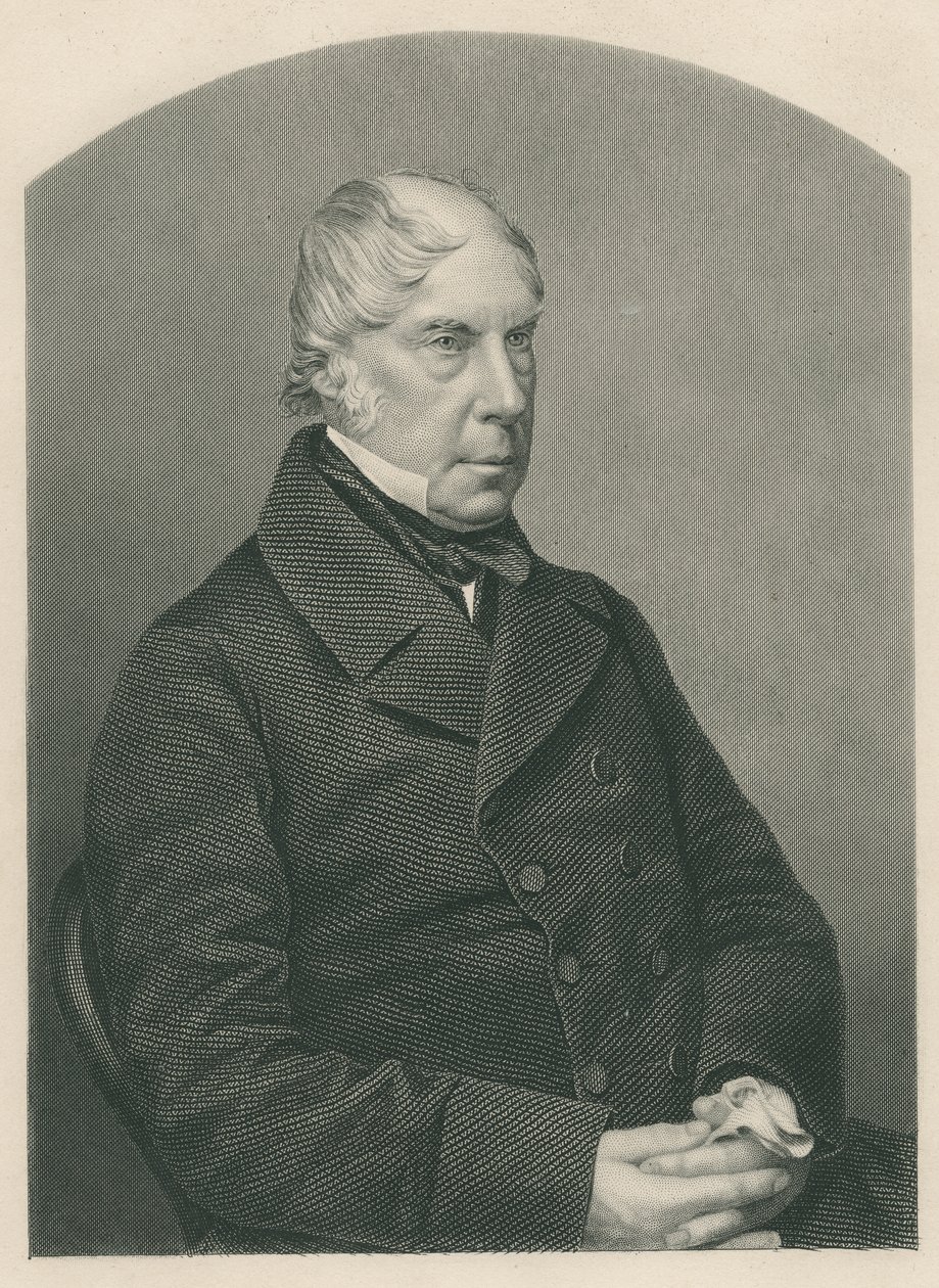 George Hamilton-Gordon, Aberdeen 4. grófja, metszett D.J. Pound egy fényképről, a „The Drawing-Room of Eminent Personages, Volume 2”, Londonban, 1860. alkotó: John Jabez Edwin Paisley Mayall