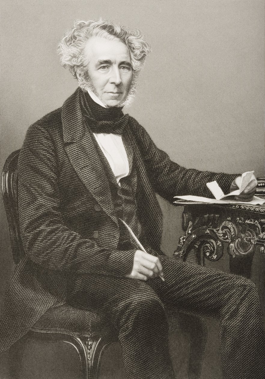 James William Gilbart (1794-1863) metszetét D.J. Font egy fényképről, a „The Drawing-Room of Eminent Personages, Volume 2”, Londonban, 1860 (metszet) alkotó: John Jabez Edwin Paisley Mayall