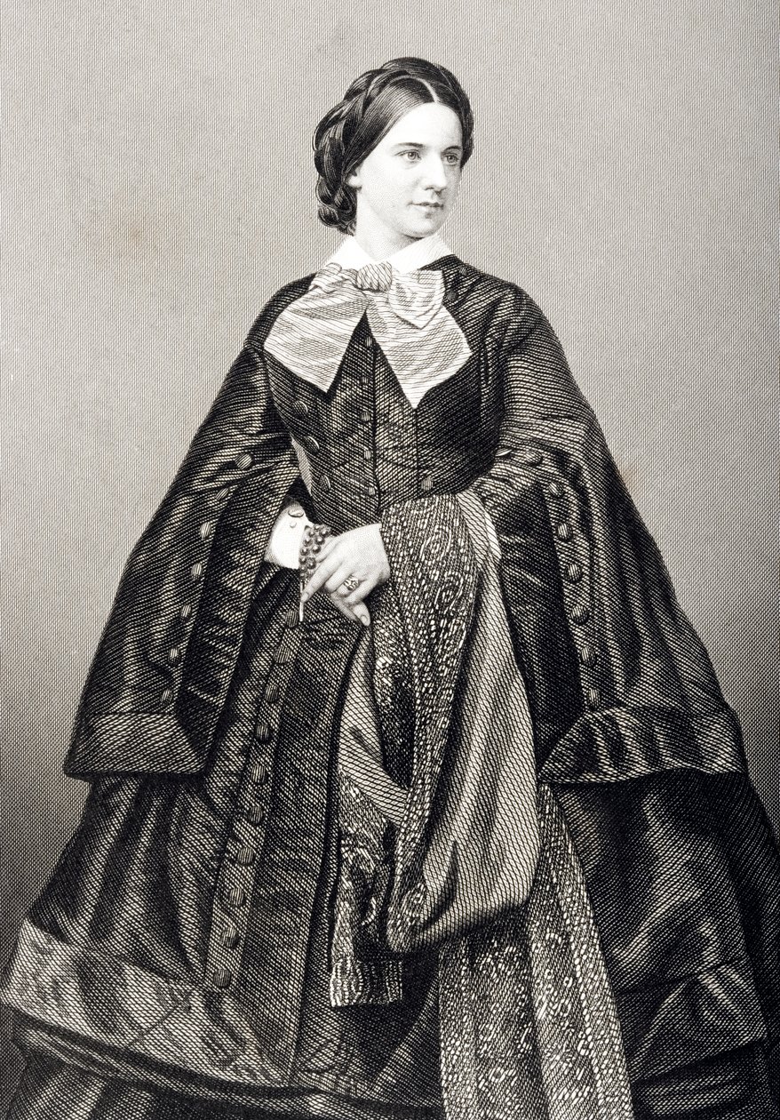 Mademoiselle Victoire Balfe (1837-71) metszett D.J. Pound egy fényképről, a „The Drawing-Room of Eminent Personages, Volume 2”, Londonban, 1860. alkotó: John Jabez Edwin Paisley Mayall