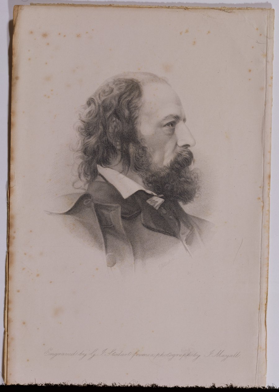 Alfred, Lord Tennyson (1809-92) portréja, metszett G.J.Stodart alkotó: John Jabez Edwin Paisley Mayall