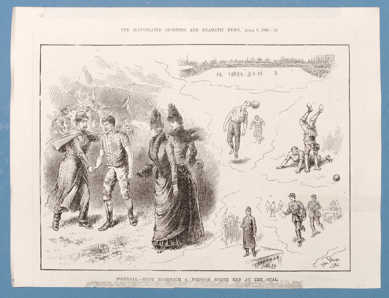 West Bromwich vs. Preston North End az oválban, a „The Illustrated Sporting and Dramatic News”-ból, 1888. április 7. alkotó: John Jellicoe