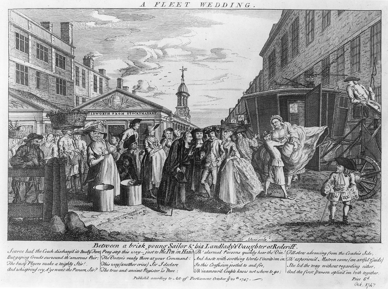 Egy flottai esküvő, 1747 alkotó: John June