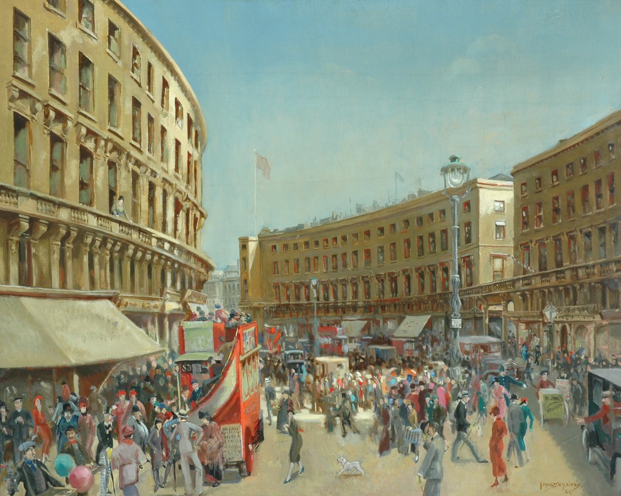 Old Regent Street, 1924 alkotó: John Kynnersley Kirby