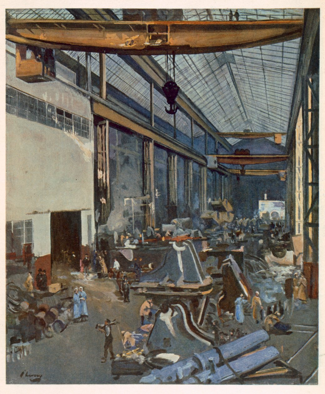 Tankok a Newcastle-ben, a brit művészektől a fronton, a nyugati front folytatása, 1918 alkotó: John Lavery