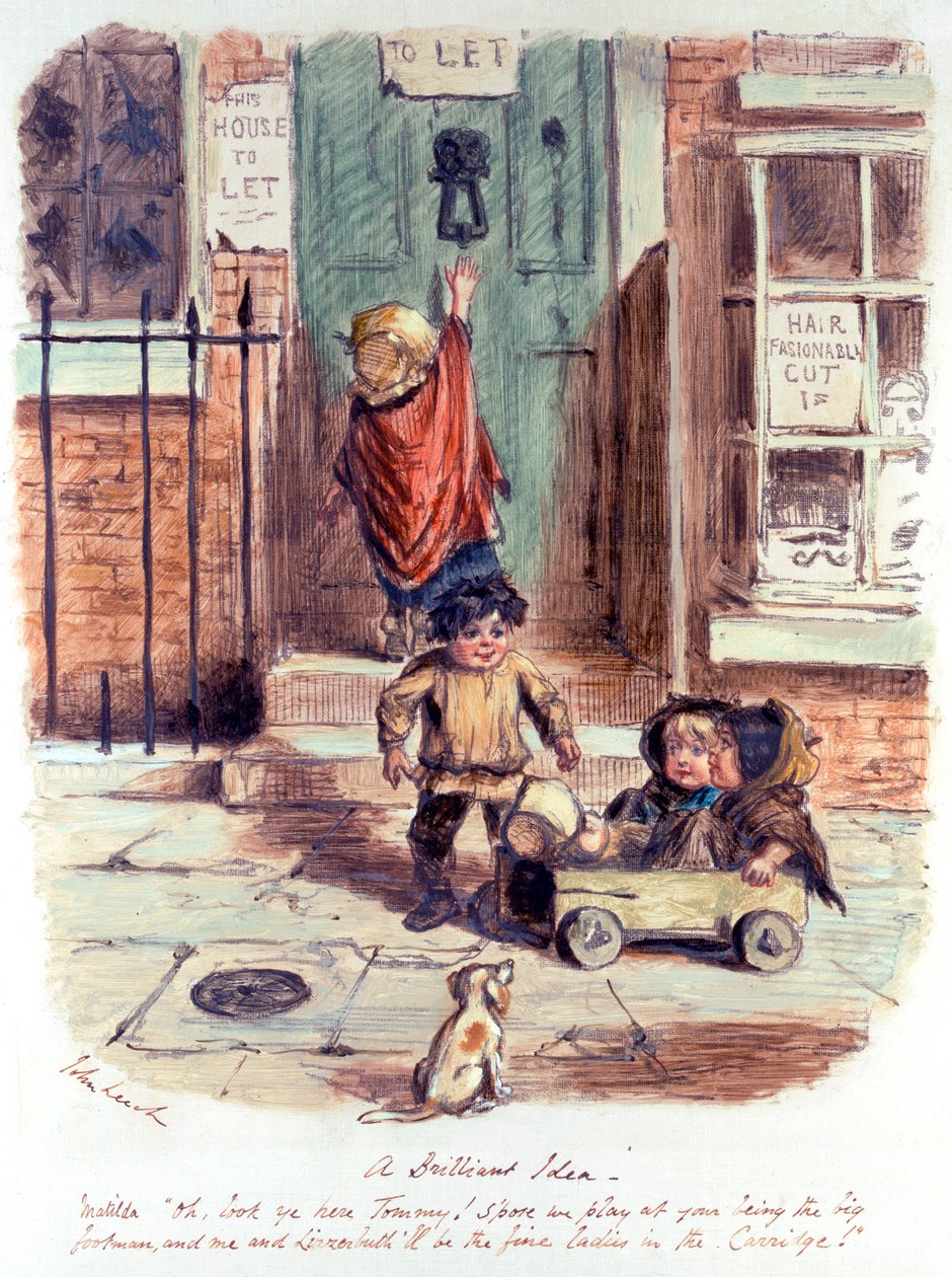 Egy zseniális ötlet (toll és színes tinta papíron) alkotó: John Leech
