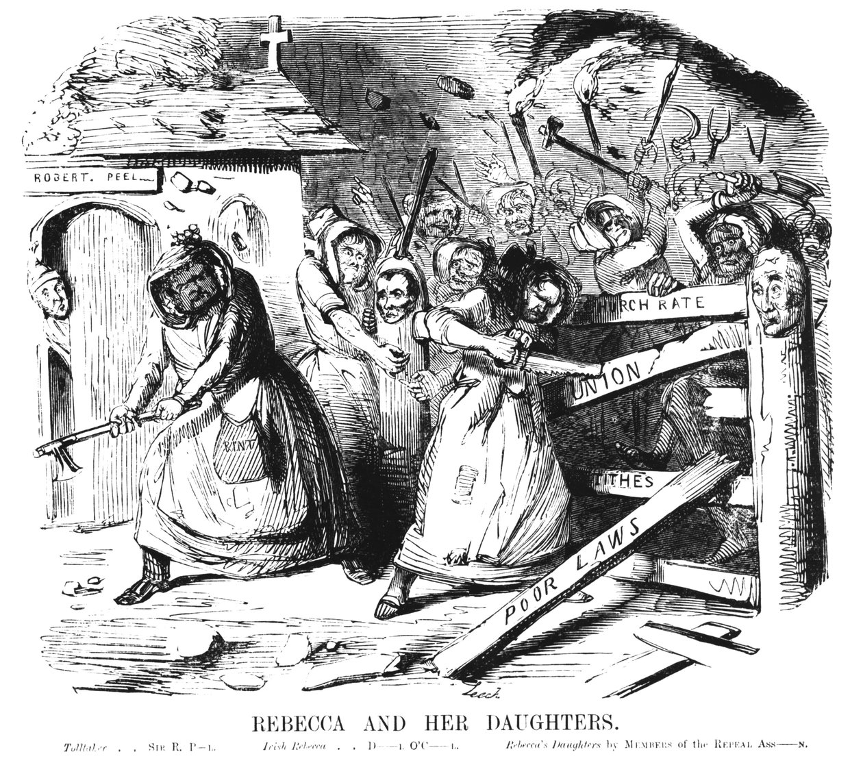 Rebecca és lányai alkotó: John Leech