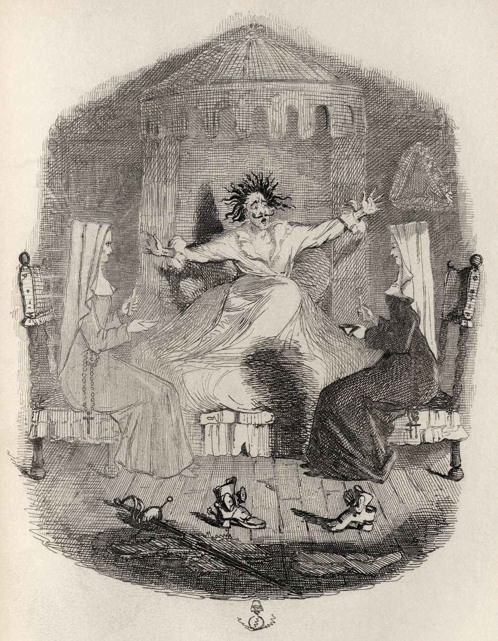 The Black Mousquetaire, Thomas Ingoldsby "The Ingoldsby Legends" című művéből, kiadó: Richard Bentley und Son, 1887. alkotó: John Leech
